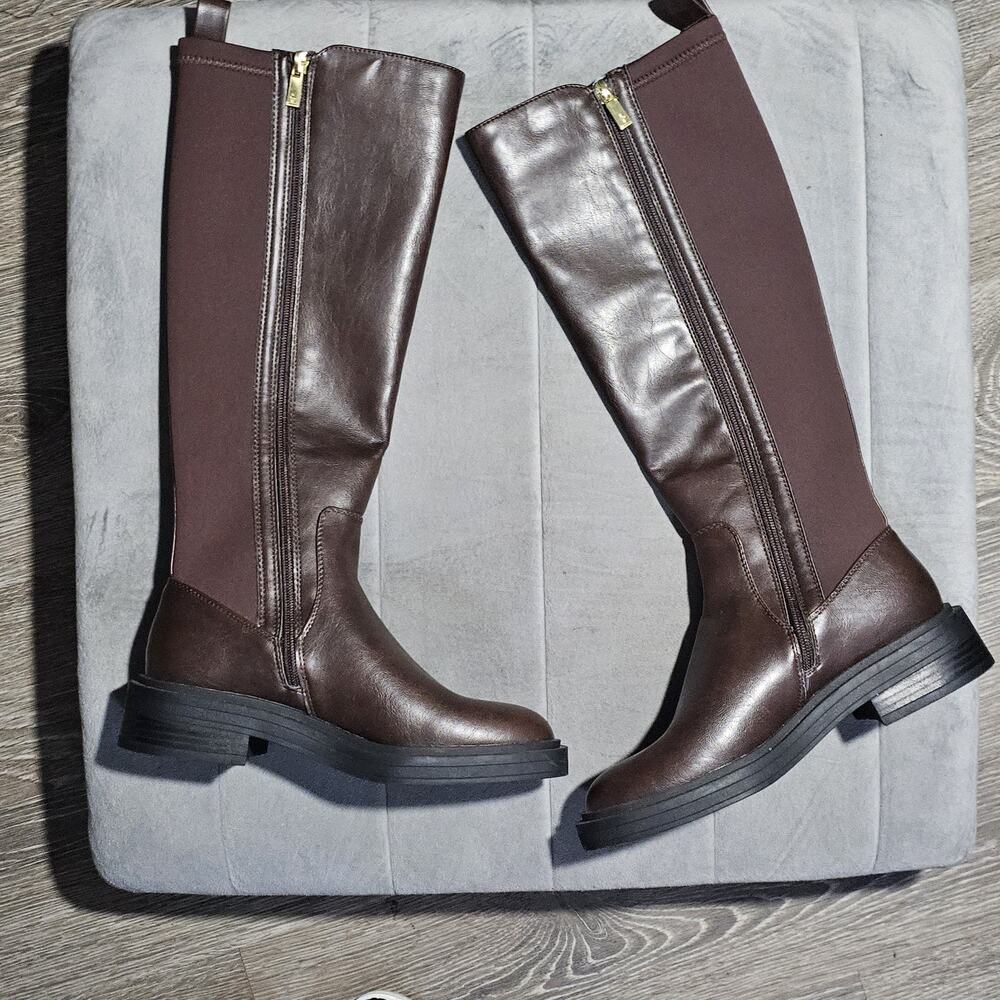 Kenneth Cole Reaction Anabelle Tall Brown Boots Size 6 - Picture 2 of 7